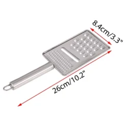 Unique Bargains Stainless Steel Non-Slip Ergonomic Design Durable Cheese Grater 10.2" X 3.3" Silver Tone 1 Pc