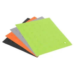 Unique Bargains Flexible Durable Non-Slip Silicone Trivet Mat Black/Grey/Green/Orange 4 Pcs -Kitchen Utensil Store GUEST b8b2c052 0017 48f3 ac17 7c4d5ce3c87a