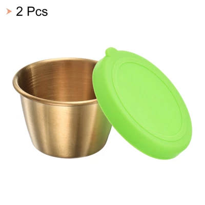 Unique Bargains Reusable Leak Proof Metal Green Condiment Containers With Lids 2 Unique Bargains Reusable Leak Proof Metal Green Condiment Containers With Lids - Image 2