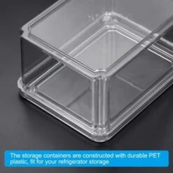 Unique Bargains Fridge Stackable Food Storage Containers 4 Pcs