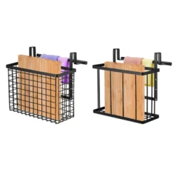 Unique Bargains Kitchen Cabinet Door With Towel Bar And Metal Wire Baskets Organizer 2 Pcs -Kitchen Utensil Store GUEST b95df96b 1e87 4729 8d0c 9d8bb2df5114