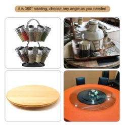 Unique Bargains Acrylic 360 Degree Rotating Ball Bearing Durable Lazy Susan Turntable 2 Pcs -Kitchen Utensil Store GUEST ba64f800 0082 4de6 9f46 72efc4a6d655