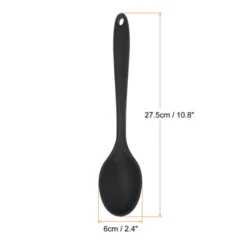 Unique Bargains Silicone Heat Resistant Cooking Utensil Mixing Spoons 2 Pcs
