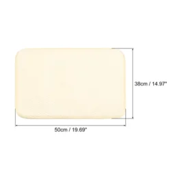 Unique Bargains Microfiber Non-slip Reversible Ultra Absorbent Dish Drying Mat 19.69" X 14.97" Yellow 1 Pc