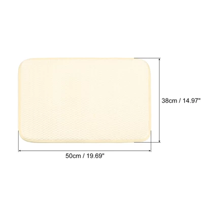 Unique Bargains Microfiber Non-slip Reversible Ultra Absorbent Dish Drying Mat 19.69" X 14.97" Yellow 1 Pc 1 Unique Bargains Microfiber Non-slip Reversible Ultra Absorbent Dish Drying Mat 19.69" X 14.97" Yellow 1 Pc