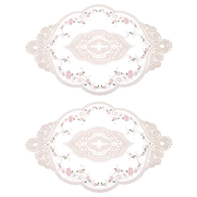 Unique Bargains Polyester Flexible Embroidery Vintage Pattern Washable Table Place Mats 2 Pcs 12 Unique Bargains Polyester Flexible Embroidery Vintage Pattern Washable Table Place Mats 2 Pcs - Image 12
