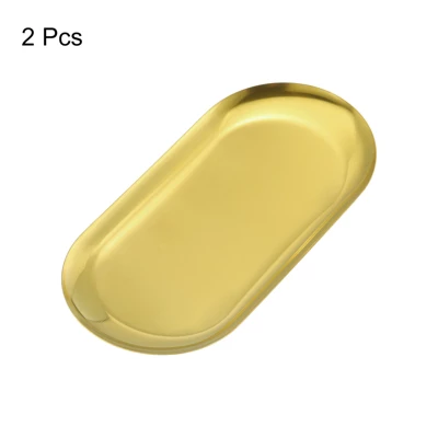 Unique Bargains Candle Dessert Cosmetics Decorative Serving Trays 7 X 3.3 Inch 2 Unique Bargains Candle Dessert Cosmetics Decorative Serving Trays 7 X 3.3 Inch - Image 2