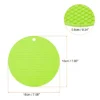 Unique Bargains Silicone Heat Resistant Non-slip Flexible Trivet Mat 7.08" X 7.08" X 0.24" Green 2 Pcs