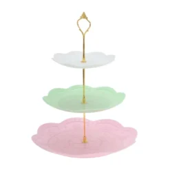 Unique Bargains 3 Tier Dessert Cupcake Stand Holder Round With Tiered Serving Tray For Donuts Fruits White Pink Green Gold Tone 11 Unique Bargains 3 Tier Dessert Cupcake Stand Holder Round With Tiered Serving Tray For Donuts Fruits White Pink Green Gold Tone -Kitchen Utensil Store GUEST bff84694 c341 419a 9217 2f508ac891c0