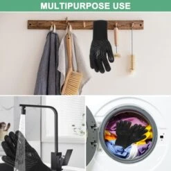 Unique Bargains Silicone Heat Resistant Grilling Gloves 1472°F High Temp Resistance 1 Set -Kitchen Utensil Store GUEST c04da7a8 2eec 40f0 b5af 2d599fdf7126