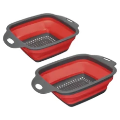 Unique Bargains Collapsible Colander Set Square Foldable Food Strainer With Handle Space Saving Design -Kitchen Utensil Store GUEST c06c714d 4a1b 433b 9cdf f0e4d35d7533