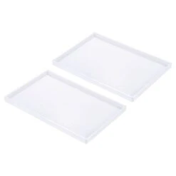 Unique Bargains Rectangular Plastic Reusable Fast Food Serving Tray 2 Pcs -Kitchen Utensil Store GUEST c42ea6a2 dcca 47b7 8f9f 9b7d53cc69e3