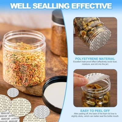 Unique Bargains Foam Lid Liner, PS Foam Resistant Tamper Pressure Sensitive Seal For Bottle Cap Liner Seals 3 Unique Bargains Foam Lid Liner, PS Foam Resistant Tamper Pressure Sensitive Seal For Bottle Cap Liner Seals - Image 3
