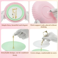 Unique Bargains 3 Tier Dessert Cupcake Stand Wave Style With Tiered Serving Tray For Donuts Fruits White Pink Gree 9 Unique Bargains 3 Tier Dessert Cupcake Stand Wave Style With Tiered Serving Tray For Donuts Fruits White Pink Gree -Kitchen Utensil Store GUEST c63d1cfa 1f79 4636 8c93 0b79f5eefcdb