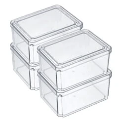 Unique Bargains Fridge Stackable Food Storage Containers 4 Pcs -Kitchen Utensil Store GUEST c6674daf b789 4bde ab3b 22c9c607e7a6