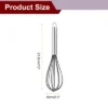 Unique Bargains Silicone Stainless Steel Non-Stick Coated Heat-Resistant Whisk 5 Pcs