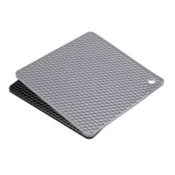 Unique Bargains Heat Resistant Non-Slip Silicone Kitchen Trivet Mats Light Gray, Black 2 Pcs -Kitchen Utensil Store GUEST c7911abc d4b8 4a0d 8a58 c6b0824a3b2e