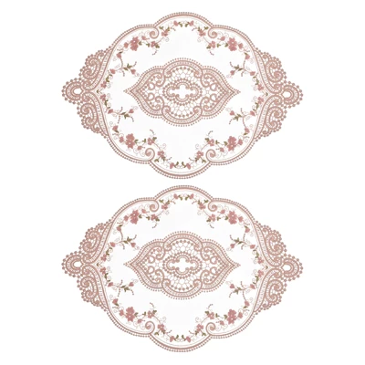 Unique Bargains Polyester Flexible Embroidery Vintage Pattern Washable Table Place Mats 2 Pcs 10 Unique Bargains Polyester Flexible Embroidery Vintage Pattern Washable Table Place Mats 2 Pcs - Image 10