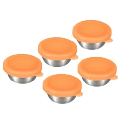 Unique Bargains Stainless Steel Condiment Container With Leakproof Silicone Lids 5 Pcs -Kitchen Utensil Store GUEST c7c39297 401f 4ae9 aeee 40426ec8ee88