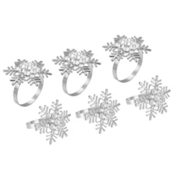 Unique Bargains Alloy Shiny Decorative Wear Resistance Snowflake Shape Napkin Rings 6 Pcs 7 Unique Bargains Alloy Shiny Decorative Wear Resistance Snowflake Shape Napkin Rings 6 Pcs -Kitchen Utensil Store GUEST c818a906 dcb8 4805 bc0e edd9f7e29fb3