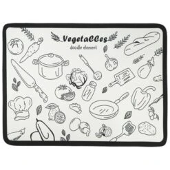 Unique Bargains Dish Drying Mat White Black 15.75"x11.81" 11 Unique Bargains Dish Drying Mat White Black 15.75"x11.81" -Kitchen Utensil Store GUEST c871b7a2 fa50 4ac8 9ed7 16dfea5083d6