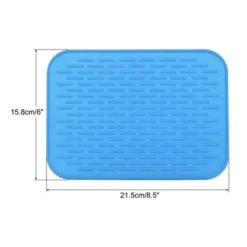 Unique Bargains Kitchen Heat Resistant Non-Slipping Silicone Under Sink Drain Pad Dish Drying Mat
