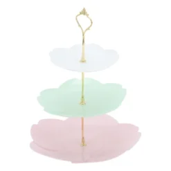 Unique Bargains 3 Tier Dessert Cupcake Stand Flower Shape Cup Cake Holder Tower White Pink Green -Kitchen Utensil Store GUEST ca9fb3d7 a9cc 41fa 8187 28c87ee5d65e