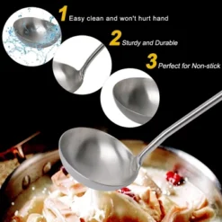 Unique Bargains Restaurant Kitchen Cooking Utensil Soup Ladle 14 Inch Silver Tone 1 Pc -Kitchen Utensil Store GUEST caf69e4c 3cc6 41ef ad27 3845c67eebf0