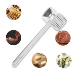 Unique Bargains Meat Tenderizer Mallet Silver Tone 1Pc -Kitchen Utensil Store GUEST cb0f1e4a 4467 4c5e a8f9 62cb959087ed
