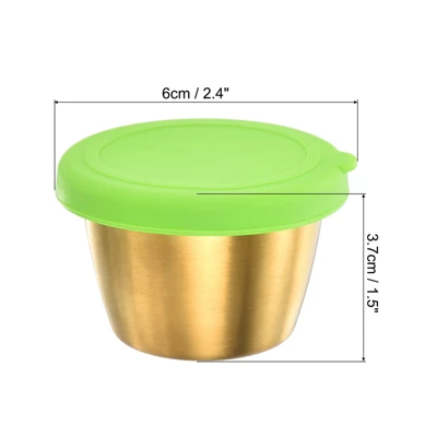 Unique Bargains Reusable Leak Proof Metal Green Condiment Containers With Lids 1 Unique Bargains Reusable Leak Proof Metal Green Condiment Containers With Lids