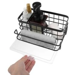 Unique Bargains Kitchen Storage Stainless Steel Sink Caddy 8.07"x5.9"x3.98" -Kitchen Utensil Store GUEST cc100d1c fbc3 4c60 8e95 cb7932d2df46