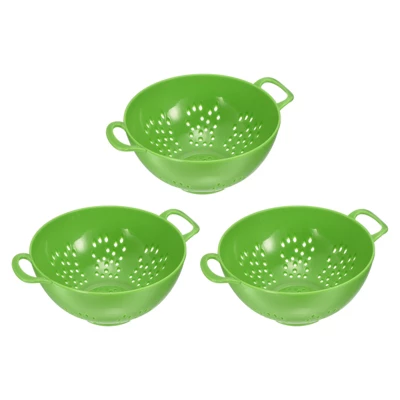 Unique Bargains Vegetable Fruit Kitchen Drain Sieve Plastic Colander 3 Pcs 7 Unique Bargains Vegetable Fruit Kitchen Drain Sieve Plastic Colander 3 Pcs - Image 7