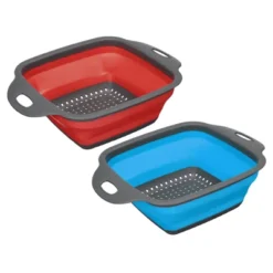 Unique Bargains Collapsible Colander Set Silicone Square Foldable Strainer Convenient Space Saving -Kitchen Utensil Store GUEST ccef66b2 4284 4bdf 900a 3b9a51017b12