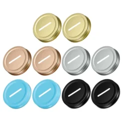 Unique Bargains Canning Jars Cover Regular Mouth Tin Plate Caps Inserts Coin Slot Bank Lids 2.76" Multicolored -Kitchen Utensil Store GUEST ce0ad2ca 0ff6 4808 9162 5f6937d92045