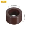 Unique Bargains Wood Durable Elegant Reusable Napkin Ring Brown 1.46" 6 Pcs