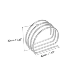 Unique Bargains Wedding Birthday Alloy Decorative Wear Resistance D-Shape Napkin Rings 8 Pcs