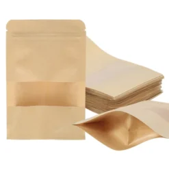 Unique Bargains Kraft Paper Zip Closure Clear Window Food Storage Containers 40 Pcs -Kitchen Utensil Store GUEST cf2ed70c a12f 4cf3 8cfd ef83ea0a71af