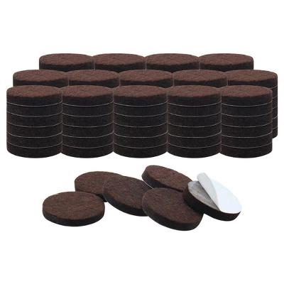 Unique Bargains Round Self-Stick Non-Slip Furniture Felt Pads Dark Brown 90 Pcs 2 Unique Bargains Round Self-Stick Non-Slip Furniture Felt Pads Dark Brown 90 Pcs - Image 2