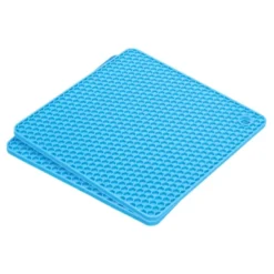 Unique Bargains Silicone Heat Resistant Non-Slip Drying Mat Trivet Mats Blue 2 Pcs -Kitchen Utensil Store GUEST d0b79996 5609 44d8 bb91 78c9d8d4e3a7