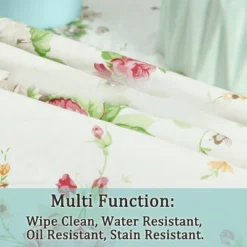 Unique Bargains Flower Printed Plastic Square Tablecloth 24" X 24" For Wedding, Party 1 Pc -Kitchen Utensil Store GUEST d0f1ac41 4d64 4c0e 8502 6ca62561e1a6