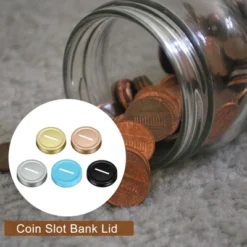 Unique Bargains Canning Jars Cover Regular Mouth Tin Plate Caps Inserts Coin Slot Bank Lids 2.76" Multicolored -Kitchen Utensil Store GUEST d13469b8 c0b5 4aa9 9d1b b1a942b1b28e