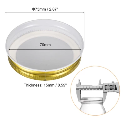 Unique Bargains Leak Proof Tinplate Regular Mouth Mason Jar Lids 16 Pcs 1 Unique Bargains Leak Proof Tinplate Regular Mouth Mason Jar Lids 16 Pcs