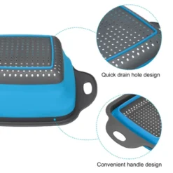 Unique Bargains Collapsible Colander Set Square Foldable Strainer With Handle Space Saving -Kitchen Utensil Store GUEST d4e1ddd6 0f2e 4f94 ba60 d4fd246985a2