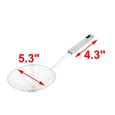 Unique Bargains Kitchen Stainless Steel Spiral Noodles Food Mesh Strainer Silver Tone 5.3" Dia 1 Unique Bargains Kitchen Stainless Steel Spiral Noodles Food Mesh Strainer Silver Tone 5.3" Dia