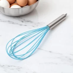 Unique Bargains 12" 6-Wire Whisk Hand Wash Stainless Steel Silicone Lake Blue Silver Tone -Kitchen Utensil Store GUEST d6b9545f 3d0d 446e 848c 70ac2ab80e11
