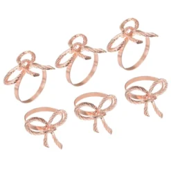 Unique Bargains Dining Table Decoration Alloy Wear Resistance Bow-knot Shape Napkin Rings 6 Pcs -Kitchen Utensil Store GUEST d70aaadd 2acc 4bab b27a 0cc821c61f16