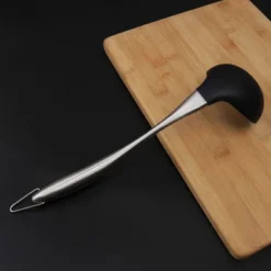 Unique Bargains Home Kitchen Stainless Steel Silicone Soup Ladle Black 1 Pc -Kitchen Utensil Store GUEST d78c8d5d 0c3f 4692 a42f e6e7f8208fbf