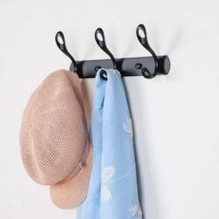 Unique Bargains Household Wall Mounted Stainless Steel Coat Rack Hook Rail For Coat Hat Towel Mudroom Bathroom