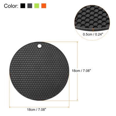 Unique Bargains Round Silicone Heat Resistant Non-slip Flexible Trivet Mats 4 Pcs 1 Unique Bargains Round Silicone Heat Resistant Non-slip Flexible Trivet Mats 4 Pcs