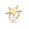 Unique Bargains Dining Table Decorations Alloy Decorative Star-shaped Napkin Rings 4 Pcs